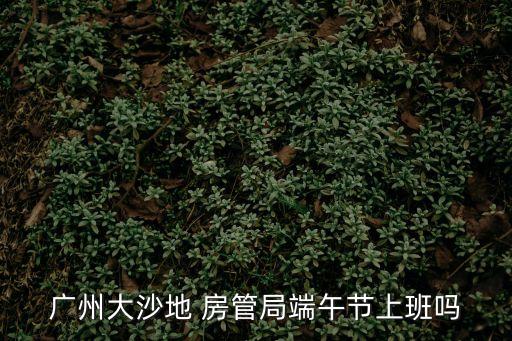 廣州大沙地 房管局端午節上班嗎