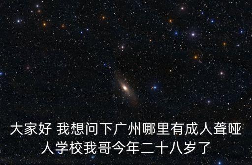 廣州盲童學校在哪個區，廣州的聾啞學校叫什么名字