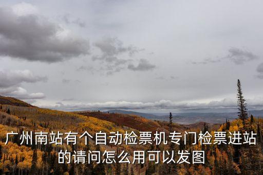 廣州南站有個自動檢票機專門檢票進站的請問怎么用可以發(fā)圖