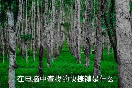 在電腦中查找的快捷鍵是什么