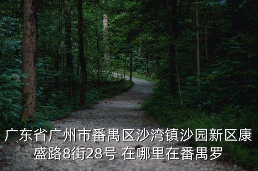 廣東省廣州市番禺區沙灣鎮沙園新區康盛路8街28號 在哪里在番禺羅
