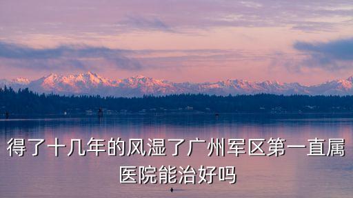 得了十幾年的風濕了廣州軍區第一直屬醫院能治好嗎
