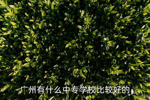 廣州口碑最好的中專，廣州什么中專學校好一點呢