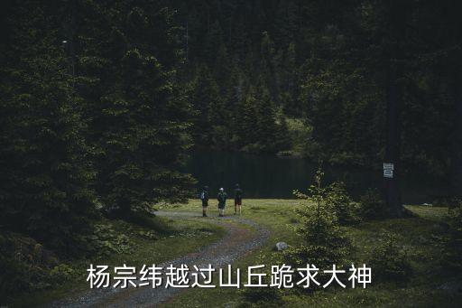 楊宗緯越過山丘跪求大神