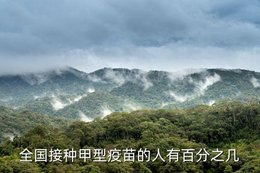 全國(guó)接種甲型疫苗的人有百分之幾