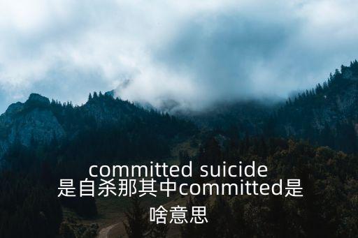 committed，committed是什么意思