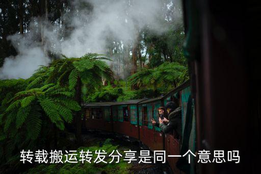 轉載搬運轉發分享是同一個意思嗎