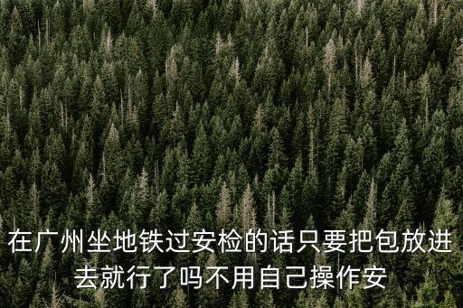 在廣州坐地鐵過安檢的話只要把包放進去就行了嗎不用自己操作安