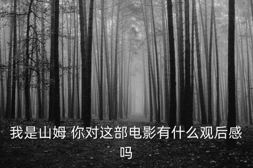 我是山姆 你對這部電影有什么觀后感嗎