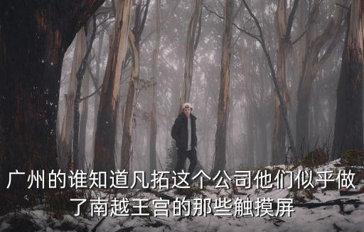 廣州的誰知道凡拓這個公司他們似乎做了南越王宮的那些觸摸屏