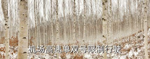 廣州機場高速有沒封路，機場高速單雙號限制行駛