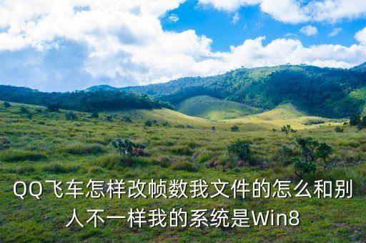 QQ飛車怎樣改幀數我文件的怎么和別人不一樣我的系統是Win8