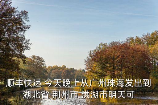 順豐快遞 今天晚上從廣州珠海發(fā)出到湖北省 荊州市 洪湖市明天可
