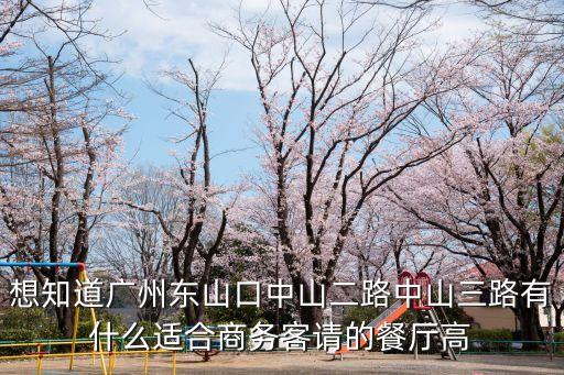想知道廣州東山口中山二路中山三路有什么適合商務客請的餐廳高