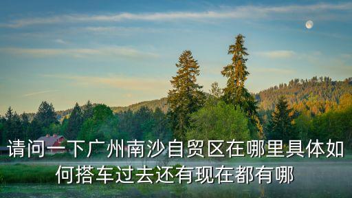 請問一下廣州南沙自貿區在哪里具體如何搭車過去還有現在都有哪
