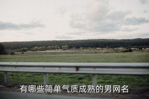 成熟男人的網名，成熟好聽的男生網名