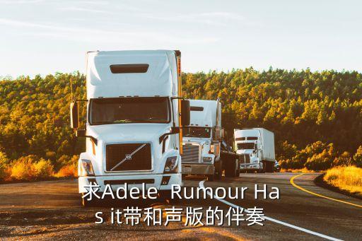 求Adele  Rumour Has it帶和聲版的伴奏