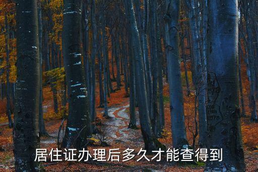 廣州居住證查詢時長，居住證辦理后多久才能查得到