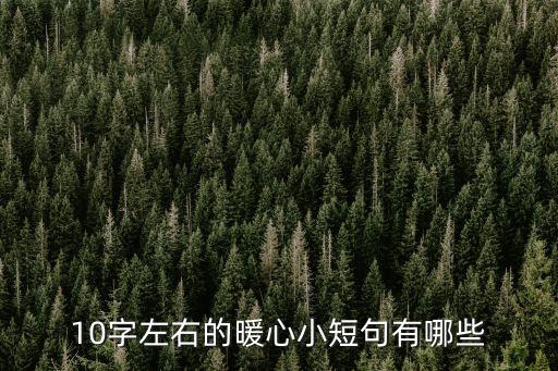 10字左右的暖心小短句有哪些