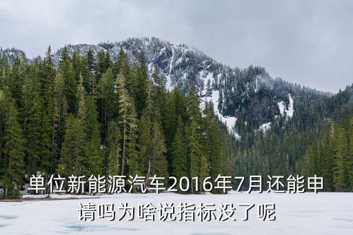廣州新能源車牌收緊，單位新能源汽車2016年7月還能申請嗎為啥說指標(biāo)沒了呢