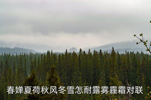 春嬋夏荷秋風冬雪怎耐露霧霾霜對聯