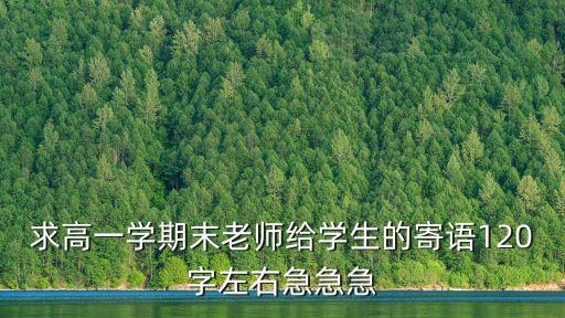 高中班主任寄語，高中老師寄語