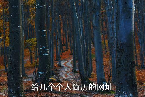 給幾個個人簡歷的網址