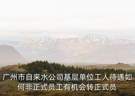 廣州市自來水公司基層單位工人待遇如何非正式員工有機會轉正式員