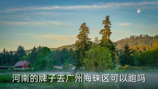 河南的牌子去廣州海珠區(qū)可以跑嗎