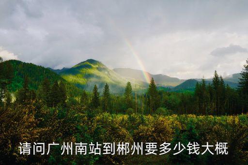 廣州南至郴州車票，廣州到湖南郴州火車票多少錢