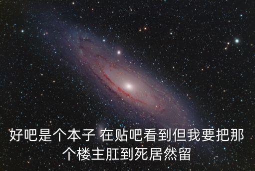 好吧是個本子 在貼吧看到但我要把那個樓主肛到死居然留