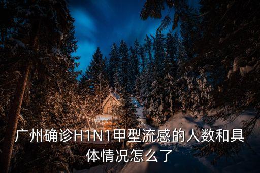 廣州確診H1N1甲型流感的人數(shù)和具體情況怎么了