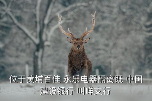 位于黃埔百佳 永樂電器隔離既 中國建設(shè)銀行 叫咩支行