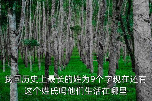 中國最長的姓，在中國最長的姓是什么