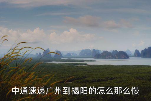 中通速遞廣州到揭陽的怎么那么慢