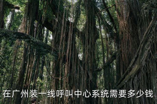 在廣州裝一線呼叫中心系統需要多少錢