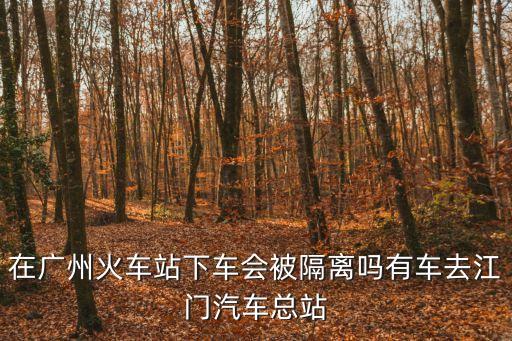 在廣州火車站下車會被隔離嗎有車去江門汽車總站