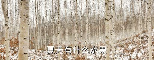 夏季水果有哪些，夏天有什么水果