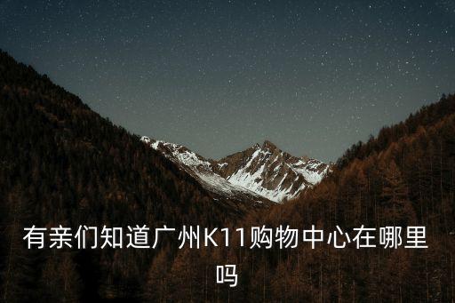 有親們知道廣州K11購物中心在哪里嗎