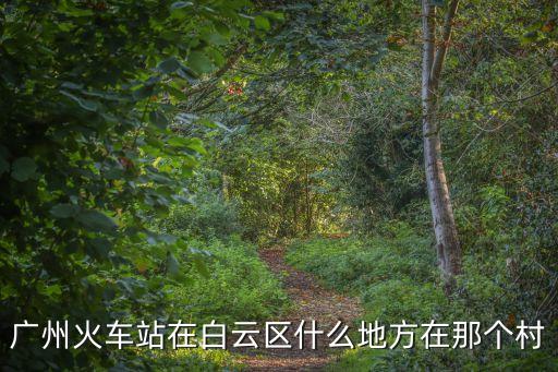 廣州火車站在白云區什么地方在那個村