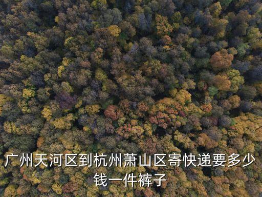 廣州天河區到杭州蕭山區寄快遞要多少錢一件褲子