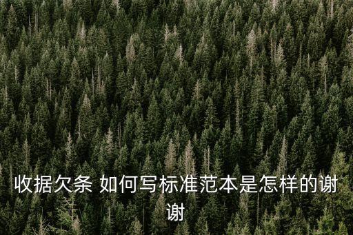 收據欠條 如何寫標準范本是怎樣的謝謝