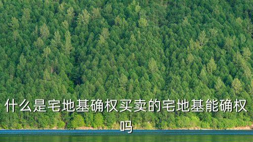 什么是宅地基確權買賣的宅地基能確權嗎