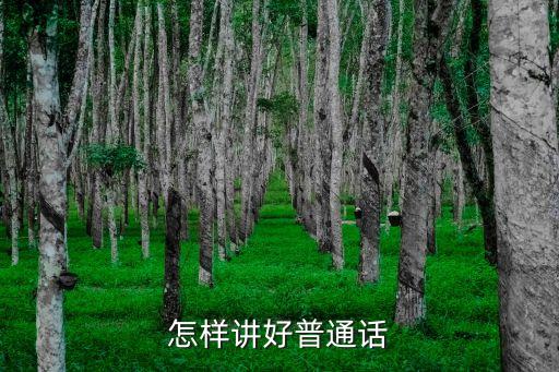 講普通話，怎樣講好普通話