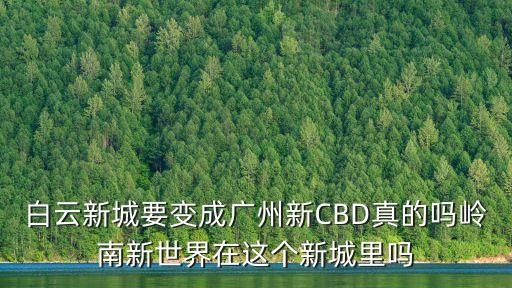 白云新城要變成廣州新CBD真的嗎嶺南新世界在這個新城里嗎
