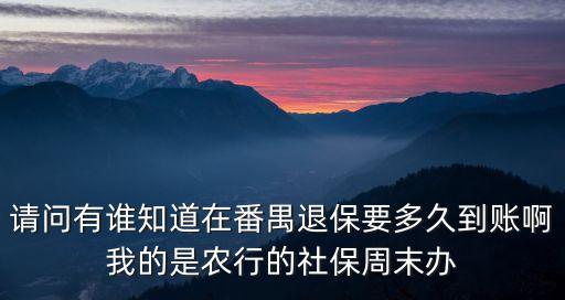 廣州退社保多久時間到賬，廣州市退社保金大概要多長時間