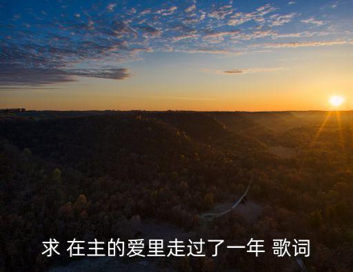 求 在主的愛里走過了一年 歌詞