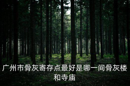 廣州市骨灰寄存點最好是哪一間骨灰樓和寺廟