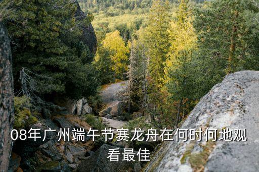 08年廣州端午節賽龍舟在何時何地觀看最佳
