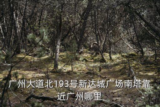 廣州新上城，廣州大道北193號新達城廣場南塔靠近廣州哪里